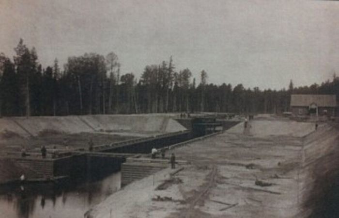 Строительство Обь-Енисейского канала, фото конца XIX века.